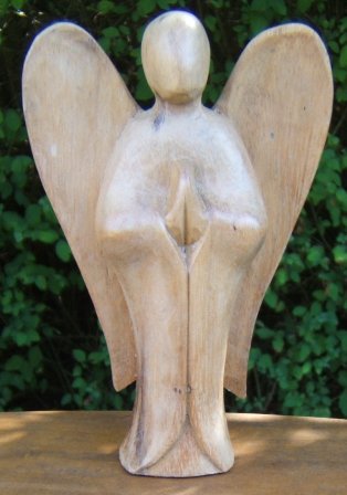 Carved Wooden Angel 15cm Fair Trade