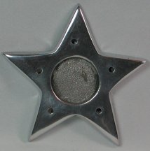 Polished Aluminium Incense Ash Catcher Star Five Points