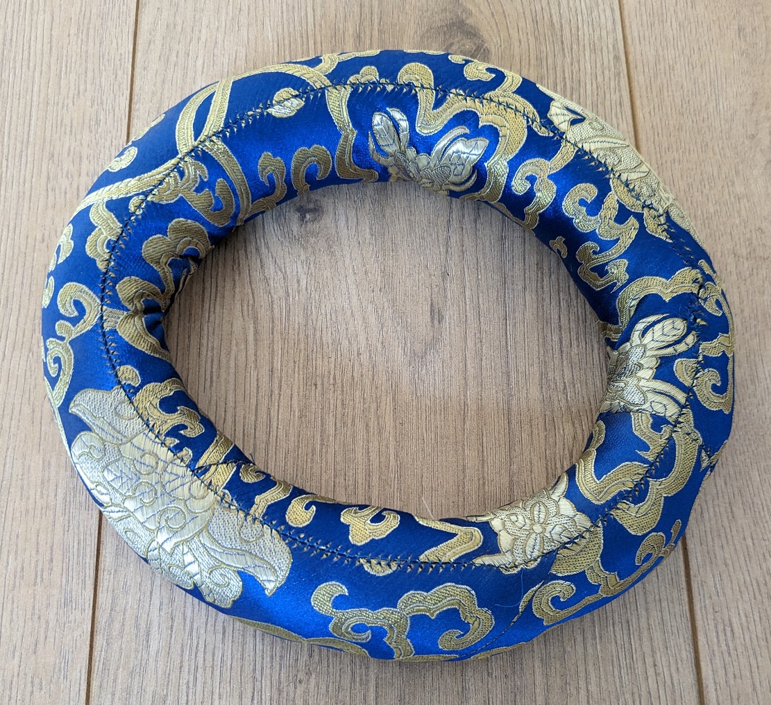 Tibetan Bowl Ring Cushion 20 cm Diameter Blue