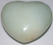 Serpentine (New Jade) Puff Heart 40mm