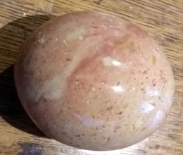 Fossilised Wood Egg (55mm) with Fossils 9C