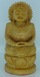 Carved Wood Gautam Buddha 12.5cm No 507