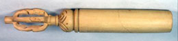 Tibetan Bowl Pale Wood Playing Stick Crown Design 25mm Diameter