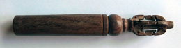 Tibetan Bowl Darker Wood Playing Stick Crown Design 25mm Diameter