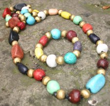 Fair Trade Set of Beaded Necklace and Bracelet Tar 3015/3016
