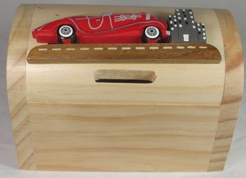 Red Sports Car Money Box Chest