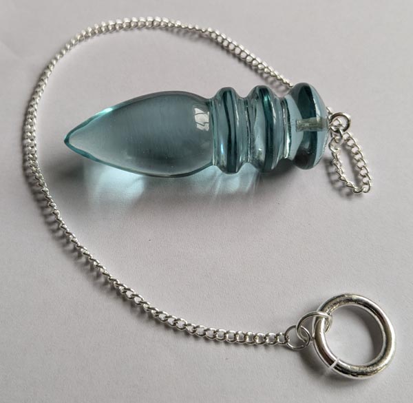 Blue Obsidian Egyptian Style Dowsing Pendulum