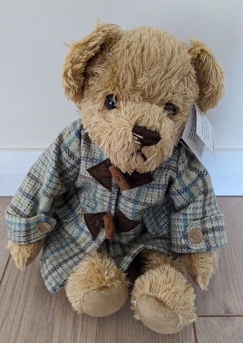 Teddy Bear 11 inch With Removeable Duffell Coat