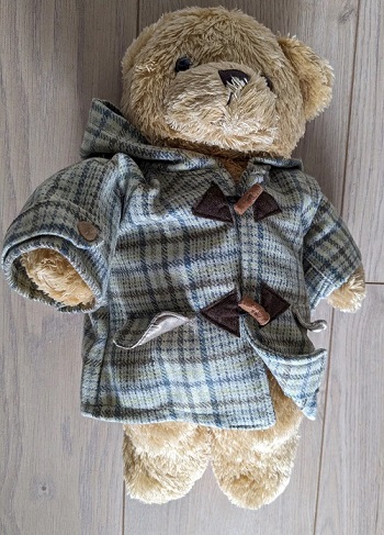 Teddy Bear 15 inch With Removeable Duffell Coat